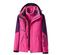 Angebote Damen Sale Damen Jacke Winter Mantel Herbstjacke Patchwork, Doppelt Verdickt, Wind- Und Regendicht, Kapuzenmantel, Atmungsaktive Outdoor-Jacke Steppmantel Damen Leicht Winterjacke Damen Sale