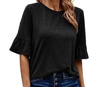 Angebote des Tages Heute Blitzangebote Damen Bluse Chiffon Elegant V-Ausschnitt Kurzarm Hemdbluse Garten Und Ich T-Shirts Damen Only Unterhemden Damen Carmen Oberteil Meine Bestellung Sale