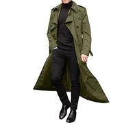 Angebote Des Tages Heute Blitzangebote Herren Wintermantel Mantel Herren Herren Trenchcoat Lang Jacken Übergangsjacke Winter Winddicht Trachtenjacke Business Coat Jacke Mit Taschen(Grün,M)