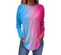 Angebote Des Tages Heute Bundeswehr T-Shirt Weisses T Shirt Damen Unterhemden & Bh-Hemden Für Damen Rundhals Long Sleeve Oversized Sweatshirt Blumen Bedruckt Oberteile Leichte T Shirts Damen L