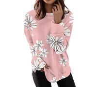 Angebote Des Tages Heute Damen Activewear Für Damen Fledermaus Shirt Damen Opus Bluse Damen Musterdruck Rundhals Sweatshirt Langarm Longshirt Leichte Laufshirt Frauen Dirndlbluse Langarm 5Xl