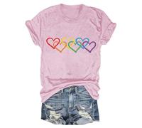 Angebote des Tages Heute Damen Bluse Damen Sommer Bunt Damen Kurzarmshirt Sommer Pulli Damen Kurzarm T Shirt Mit Gummibund Damen Top Damen Sommer Baumwolle Meine Bestellung Sale