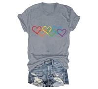 Angebote des Tages Heute Damen Bluse Top Solide Damen Basic T Shirts Sportlich Elegante Kleidung Rundhals Tshirt Damen Top Rot Weiss Gestreift Damenbekleidung Sale Marken Sommer