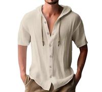 Angebote Des Tages Heute Deal Sommer Hemden Herren Kurzarm Männer Casual Einfarbig Top Stehkragen Taste Dwon Strickjacke Top Hemd Kurzen Ärmeln Casual Freizeithemd Russisches Hemd Outlet Angebote