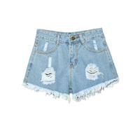 Angebote des Tages Heute Denim Shorts Damen Stretch Jeans Für Frauen, Teenager Mädchen, Adrette Kleidung, Übergröße, Zerrissener Saum, Ausgeh Hautfarben Jeansshorts Meine Rechnung Einsehen