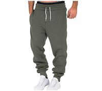 Angebote des Tages Heute, Freizeithose Herren Herren Jogginghose Jogger Sporthose Mit Kordelzug Casual Regular Fit Sweathose Leicht Laufhose Taktische Hose Lederhosen Herren(Armeegrün,3XL)