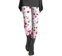 Angebote Des Tages Heute HOOUDO Valentinstag-Strumpfhose für Damen mit Herzen, rotes Herz, sexy Leggings, schmale Hose, gemustertes rotes Herz, sportliches süßes Herz Aufkleber Mein Bestellung Sale