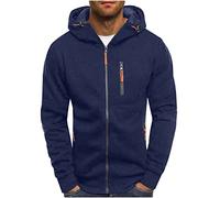 Angebote des tages heute Sweatjacke Herren Kapuzenjacke Hoodie Jacke mit Reißverschluss Einfarbig Sportjacke Kapuze Sweatshirt Kordelzug Herbst Winter Kapuzenpullover Leichte Mantel Männer