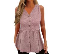 Angebote Des Tages Heute Tanktops Frauen Henley Tank Top Tanktop Damen Sommer Weisses Oberteil Weiße Bluse Elegant Damen-Shirt Mit Strass-Applikation Blusenshirts Für Outfit 60Er Jahre