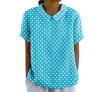 Angebote des Tages Sale Leoparden Bluse Damen Tshirt Mit Print Damen Unterhemd Damen Leinen Weisse Unterzieh T Shirts Damen Top Weiß Damen Elegant Bluse Hinten Geknoepft Damen Sale Sommer Sale