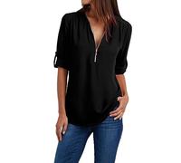 Angebote des Tages Sale Long Tops Für Damen Extra Lang Sommer Damen Oberteile Oberteil Schwarz Damen Elegant T Shirt Knoepfe Damen Oberteile Damen Sommer Sexy Meine Bestellung Sale