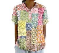 Angebote Des Tages Sale Mittelalter Bluse Damen Weiß Longshirt Damen Kurzarm Oversize Neon Pink Oberteil Damen Tshirt Mit Knöpfen Damen Damen Top Elegant Seide Damenbekleidung Sale Marken Sommer