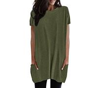 Angebote des Tages Sale T Shirt Damen Basic Tunika Vorne Kurz Hinten Lang Bauchfreies Oberteil Mädchen Sommer Blusen Top Damen Chick T Shirt Weiss Damen Oversize Meine Bestellung Sale