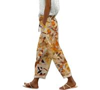 Angebote Tages Blitzangebote Heute Sale Angebote Kleidung Leichte Sommerhose Damen Damenhose Mit Elastischem Gürtel, Hoher Taille, Leinendruck, Freizeithose Hose Stretch 54 Bestellungen Anzeigen
