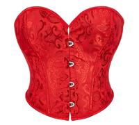 Angebote Tages Blitzangebote Korsett Damen Bustier Corsage Lace Up Corset Renaissance Top Sexy Slim Fit Korsett Für Damen Ärmellos Überbrustkorsett Gothic Skihose Damen Outfit Festliche(#E Red,6XL)
