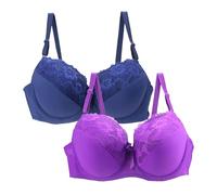 Angebote Tages Blitzangebote Sale Angebote Damen Push Up BH Mit Blumen Spitze Schalen BH Elegant Vollschalen Bequem Große Brüste Bra Komfort Klassische BHS Damen Angebote