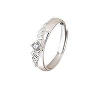 Angel Matching Promise Rings For Couples Best Friend Cute Love Jewelry Gift For Ihn Her Women Men Boyfriend Girlfriend Size Adjustable D Ringe Plastik