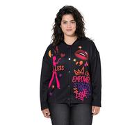 Angel of Style Damen große Größen Übergrößen Plus Size College-Jacke, leicht Oversized, Prints schwarz 54 846287100-54