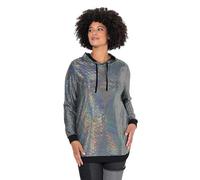 Angel of Style Damen große Größen Übergrößen Plus Size Hoodie, Regenbogen-Pailletten, Kapuze Multicolor 52 836522900-52
