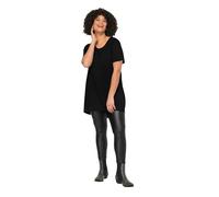 Angel of Style Damen große Größen Übergrößen Plus Size Longshirt, Rundhals, Halbarm, gerundeter Saum schwarz 56 832019100-56