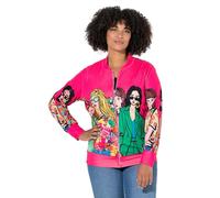 Angel of Style Damen große Größen Übergrößen Plus Size Scuba-Blouson, Relaxed Fit, Frauen-Druck hibiskuspink 48 846820510-48