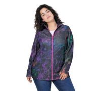Angel of Style Damen große Größen Übergrößen Plus Size Strickfleece-Jacke, Farbiger Alloverdruck schwarz 48 846273100-48