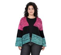 Angel of Style Damen große Größen Übergrößen Plus Size Strickjacke, offen, Straight Fit, Streifen schwarz 46+ 846073100-46+