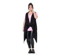 Angel of Style Damen große Größen Übergrößen Plus Size Sweat-Weste, offene Form, Totenkopf auf dem Rücken schwarz 52 841002100-52