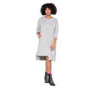 Angel of Style Damen große Größen Übergrößen Plus Size Sweatkleid, offene Kanten, 3/4-Ärmel hellgrau mélange 50 839112134-50