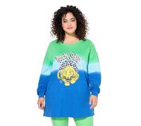 Angel of Style Damen große Größen Übergrößen Plus Size Sweatshirt, Oversized, Farbverlauf, Tiger-Motiv Kiwi 54 837604436-54