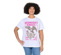 Angel of Style Damen große Größen Übergrößen Plus Size T-Shirt, Boxy Fit, Midnight Angel, Halbarm schneeweiß 60 848875200-60