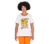 Angel of Style Damen große Größen Übergrößen Plus Size T-Shirt, Boxy Fit, Teddy-Motiv, Halbarm orange 50 835613655-50