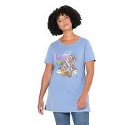 Angel of Style Damen große Größen Übergrößen Plus Size T-Shirt, Sneaker-Motiv, Rundhals, Halbarm denimblau 44 831389721-44