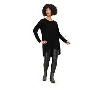 Angel of Style Damen große Größen Übergrößen Plus Size Longshirt, Bequeme Passform, Rundhals, Langarm schwarz 48 832033100-48