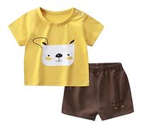 Angel ZYJ Babykleidung Set Jungen Mädchen Baumwolle Kurzarm Cartoon Print T-Shirt + Shorts Sommer-Outfits (12-18 M, style 10)
