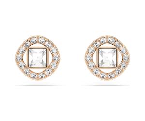 Angelic Square Ohrstecker, Kissenschliff, Weiß, Roségold-Legierungsschicht OS