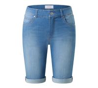 Bermudas ANGELS "BERMUDA TURN UP", Damen, Gr. 44, N-Gr, light blau, Denim/Jeans, Obermaterial: 89% Baumwolle, 8% Polyester, 3% Elasthan, unifarben, straight fit knielang, Hosen Bermudas, 5-Pocket-Jean