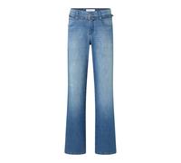 Relax-fit-Jeans ANGELS "LIZ BELT", Damen, Gr. 42, Länge 30, blau (light blau used), Denim/Jeans, Obermaterial: 79% Baumwolle, 19% Polyester, 2% Elasthan, casual, relaxed fit lang, Jeans, mit integrier