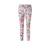 ANGELS 7/8 Hose Ornella mit Blumenmuster für Damen, Capri, Mittlere Taille, Mehrfarbig, Geblümt, Golf, Flache Vorderseite, Schlank, 28 cm, 5 Taschen, Pull On, Hose