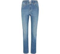 Angels Jeans Damen 5-Pocket Cici Straight Fit mit Crinkle-Effekt W40/L28 Light Blue Used