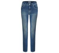 Slim-fit-Jeans ANGELS "Cici", Damen, Gr. 44, Länge 28, blau (mid blau used), Denim/Jeans, Obermaterial: 93% Baumwolle, 5% Polyester, 2% Elasthan, slim fit, Jeans Slim-fit-Jeans (73786302-44) mid blau