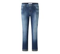 ANGELS DARLEEN CROP TU FONT mid blue used destroyed 350 8108.3388 - WEST COAST DENIM 42 L30