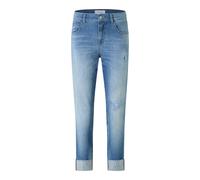 Angels Jeans Darleen Crop mit Destroyed-Effekten in Hellblau D34 Straight Fit