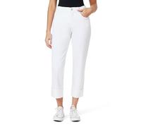 Angels Forever Young Damen Forever Deep Roll Cuff Ankle High-Rise Jeans, Weiss/opulenter Garten, 42