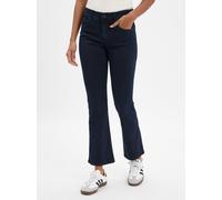 Angels Jeans Bootcut-Jeans Leni Slim Fit mit Label-Applikationen Dunkelblau Gr. 38/29