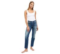 Angels Jeans Darleen Crop in Dirty Blue Used Destroyed D46 / L30 Straight Fit