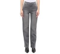 Stretch-Jeans ANGELS "LARA", Damen, Gr. 48, Länge 30, grau (mid grau used), Denim/Jeans, Obermaterial: 92% Baumwolle, 6% Polyester, 2% Elasthan, weit lang, Jeans Stretch-Jeans, weite Passform, aus Bau
