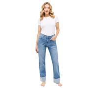 Angels Jeans Lara Straight Fit mit weitem Bein in Blau D34 / L28 Straight Fit