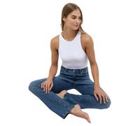 Angels Jeans »Leni« Jeans – Bootcut Slim Fit, mittelblaue Waschung, Gr. 46