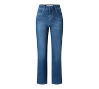 Stretch-Jeans ANGELS "LARA", Damen, Gr. 38, Länge 28, blau (mid blau used), Denim/Jeans, Obermaterial: 92% Baumwolle, 6% Polyester, 2% Elasthan, weit lang, Jeans Stretch-Jeans, weite Passform, aus Bau